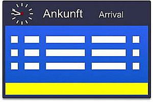 Zug Ankunft Bahnhof Flughafen Berlin-Schönefeld