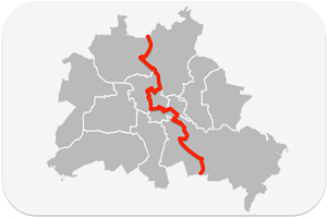 Stadt Teilung mit Berliner Mauer