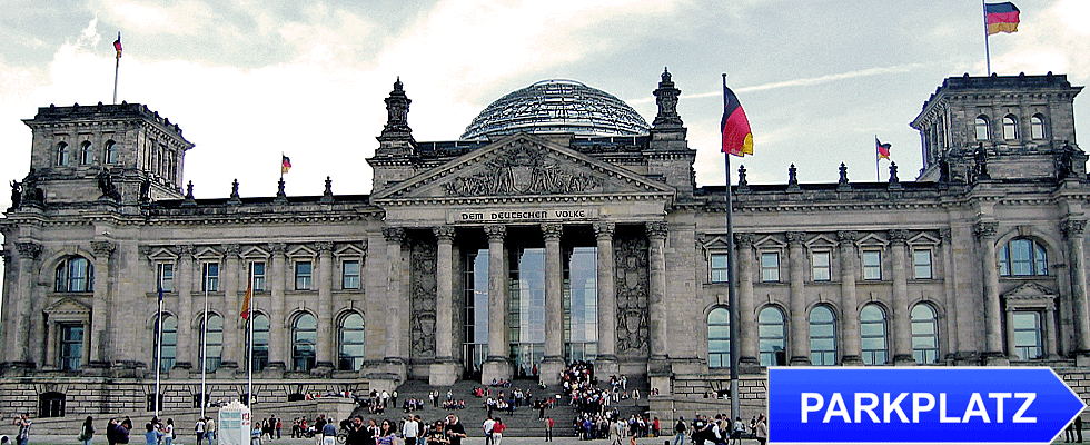 Busparkplatz am Berliner Reichstag