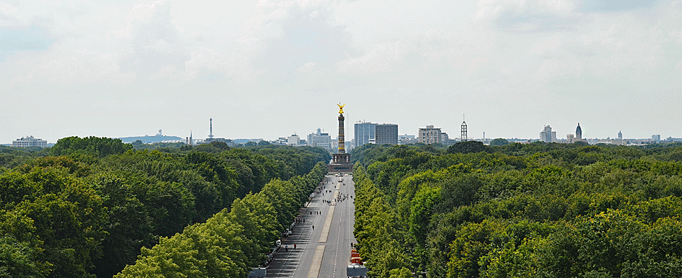 Berliner Tiergarten mit Siegessäule