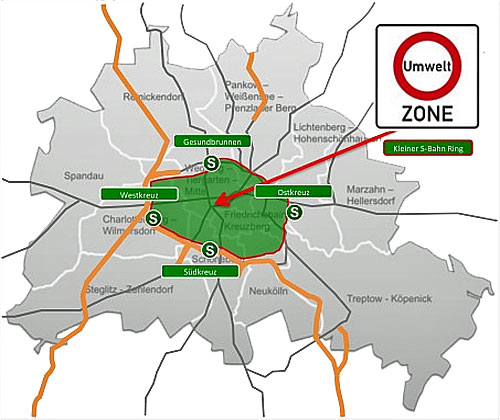 Karte Umweltzone Berlin - goudenelftal